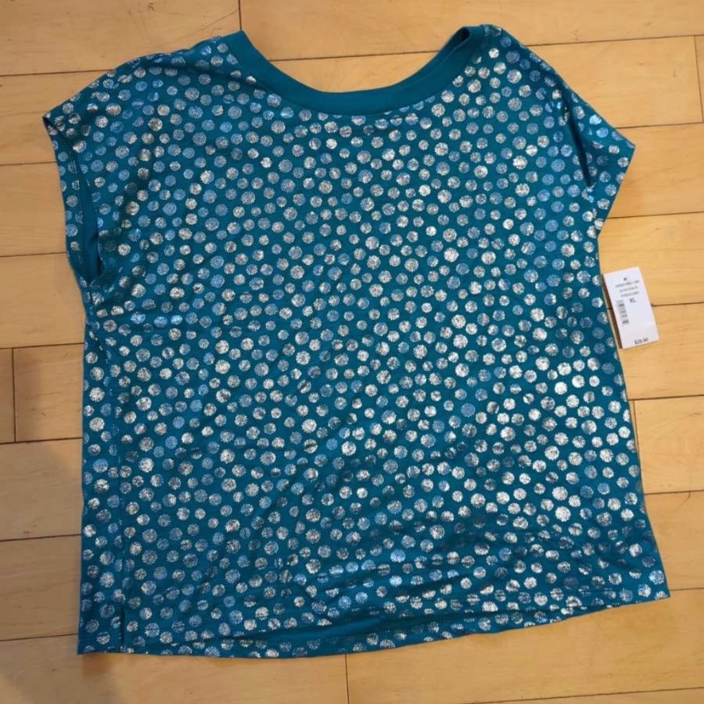 Blue Circular Patterned Blouse